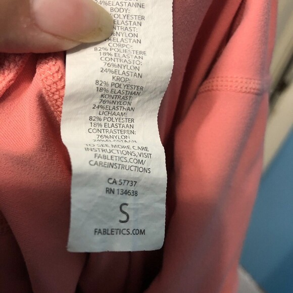 Fabletics Demi Lovato Womens Arielle Leggings Small Pink High-Waisted Zip Front - Picture 6 of 6